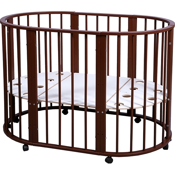 Овальная детская кроватка Nastella Baby Molly 7 в 1 без маятника — фото 34