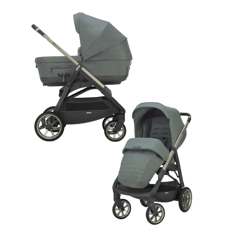 Детская коляска Inglesina Aptica System Duo 2 в 1 на шасси Aptica Iridium, AA72P0NPG + AE70P0002 — главный ракурс