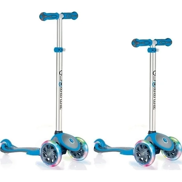Трехколесный самокат-беговел Globber Evo 4 в 1 Plus 454 с подножками и 3 светящимися колесами — фото 4