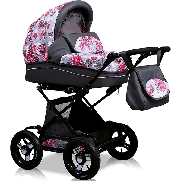 Детская коляска Nastella Flowers 2 в 1, Расцветка 101 — главный ракурс