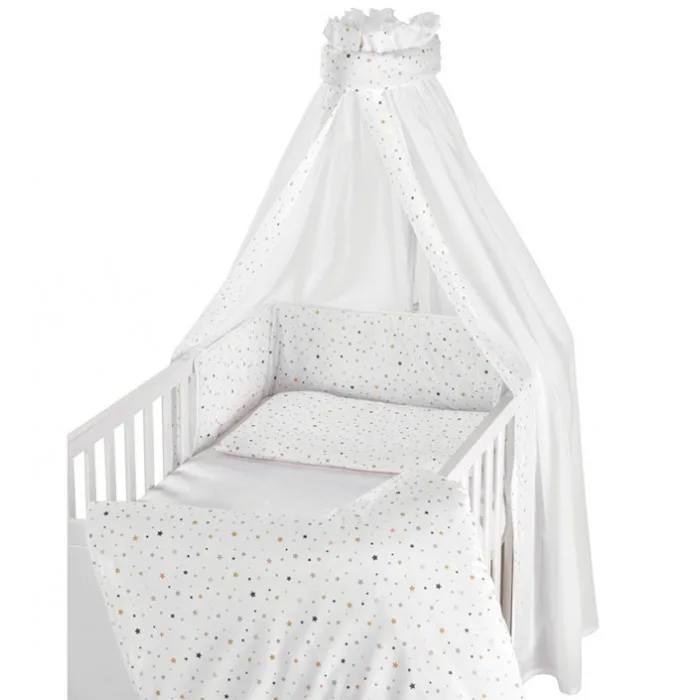 Комплект постельного белья Schardt Little Stars, 4 предмета, белый — главный ракурс