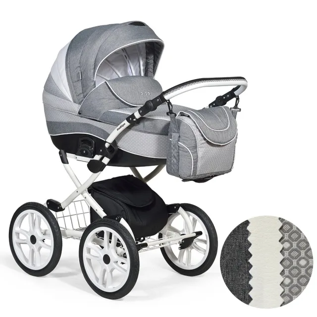 Детская коляска Indigo 18 Special Plus 14" 2 в 1, ткань + эко-кожа — фото 23