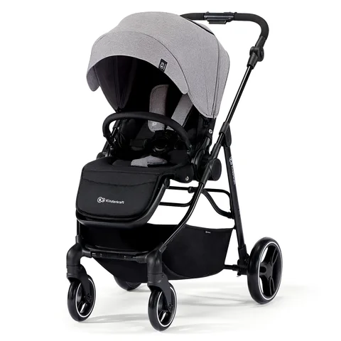 Детская прогулочная коляска Kinderkraft Vesto, Grey — главный ракурс