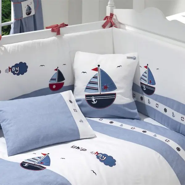 Бортик Funnababy Marine Фаннабэби Марин короткий для детской кровати 120 х 60 см — главный ракурс
