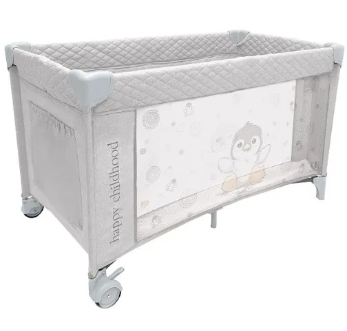 Детский манеж Sweet Baby Lollo, Grey Penguin — главный ракурс