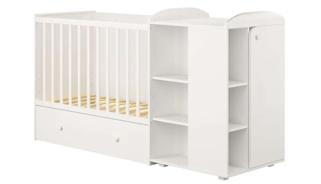 Детская кроватка-трансформер Polini Kids French 800 Ameli с ящиком — фото 1