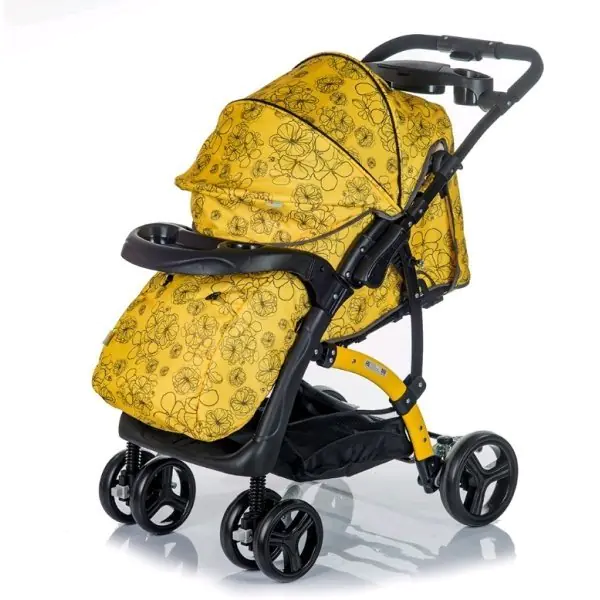 Детская прогулочная коляска BabyHit Flora, Оранжевый — главный ракурс