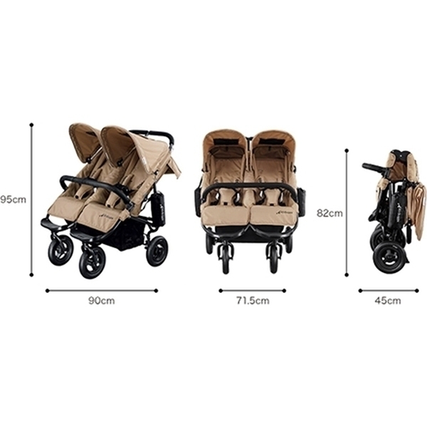 Детская прогулочная коляска для двойни Airbuggy Coco Double — фото 4