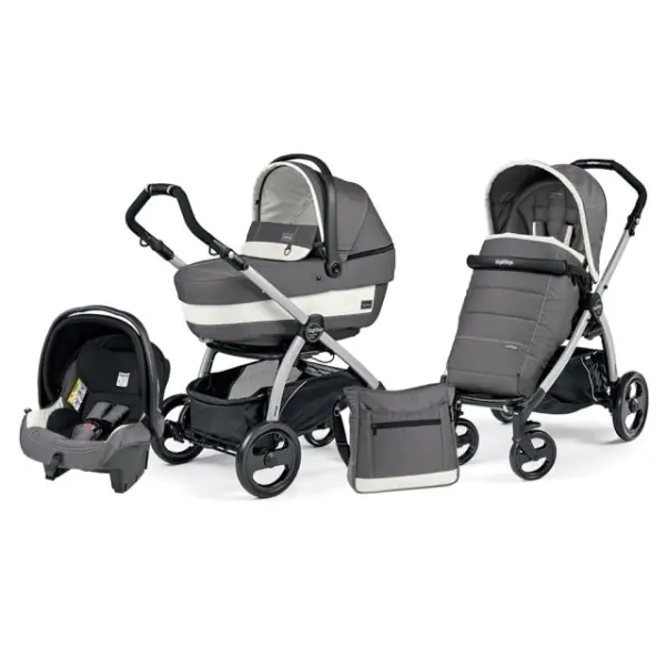Детская коляска Peg-Perego Book Plus Completo 3 в 1, шасси Silver — фото 1