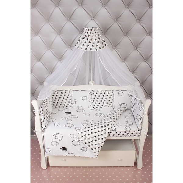Комплект Premium в кроватку AmaroBaby Home Elite, 19 предметов (7+12 бортиков), поплин/бязь — фото 6