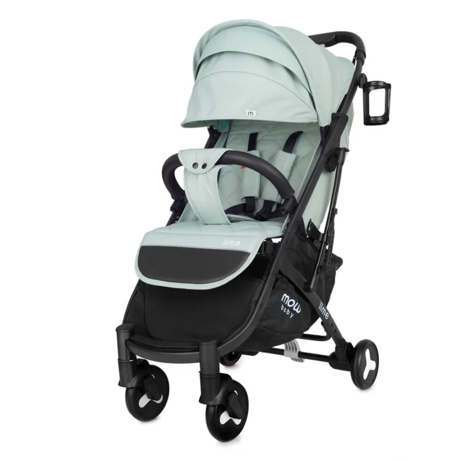 Детская прогулочная коляска Mowbaby Lime, Carbon — главный ракурс