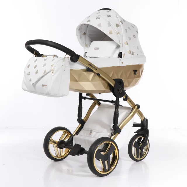 Детская коляска Junama Diamond Glow 2 в 1, эко кожа — фото 22