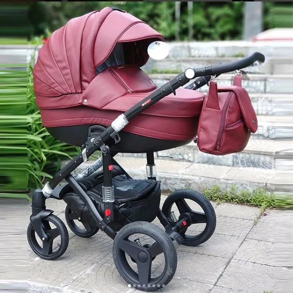 Детская коляска BeBe-Mobile Movo 2 в 1, экокожа — главный ракурс