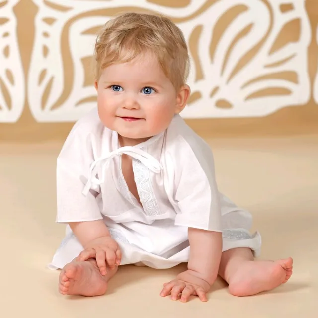 Крестильная рубашка для мальчика Makkaroni Kids Владимир — фото 13