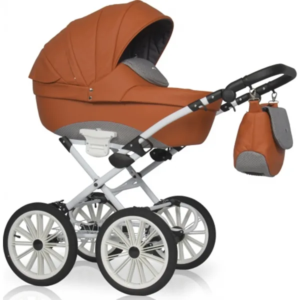 Детская коляска Expander Xenon Prestige 2 в 1, экокожа, 01 White Белый — главный ракурс