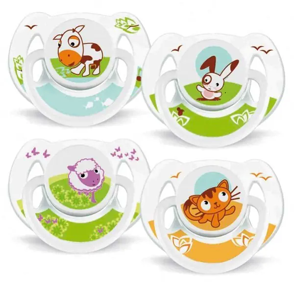 Силиконовaя пустышкa Philips Avent Животные, 6-18 мес., 86170, SCF172/22, 2 штуки — главный ракурс