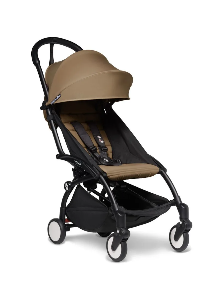 Детская прогулочная коляска Babyzen Yoyo2 на черной раме, Toffee — главный ракурс