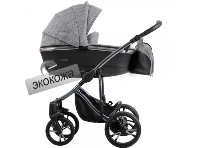 Детская коляска Bebetto Bresso Premium Class Dark 2020 2 в 1 — фото 2