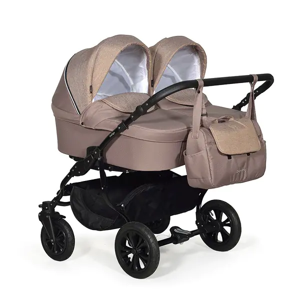 Детская коляска для двойни Indigo Charlotte Duo 2 в 1, Вариант 1 — главный ракурс