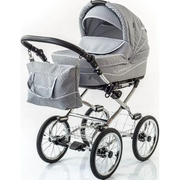 Детская коляска Esperanza Classic Prestige 2 в 1 Цвет рамы - Хром Большие колеса — главный ракурс