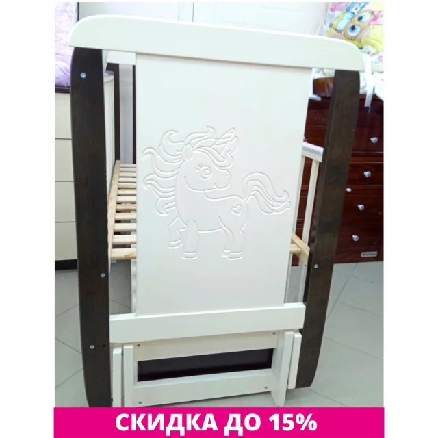 Кровать детская El Nanio Yasna с маятником и ящиком — фото 2