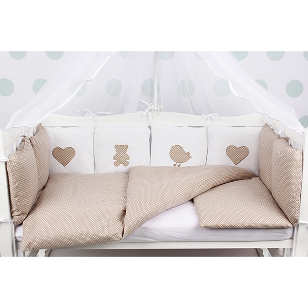 Комплект Premium в кроватку AmaroBaby Кроха, 18 предметов (6+12 бортиков), бязь — фото 3