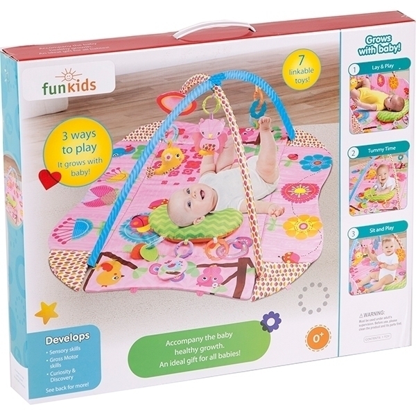 Развивающий коврик для новорожденного Funkids 3 Ways To Play с бортиками — фото 13