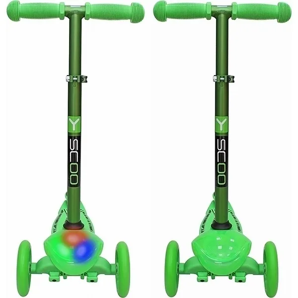 Трехколесный самокат Y-Scoo RT Trio Diamond 120 Kaleidoscope со светящейся платформой — фото 7