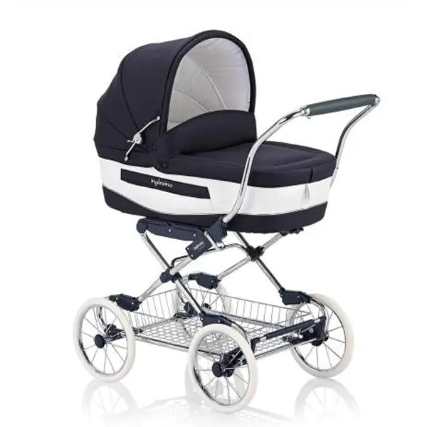 Коляска-люлька для новорожденного Inglesina Vittoria, шасси Comfort Chrome, экокожа — главный ракурс