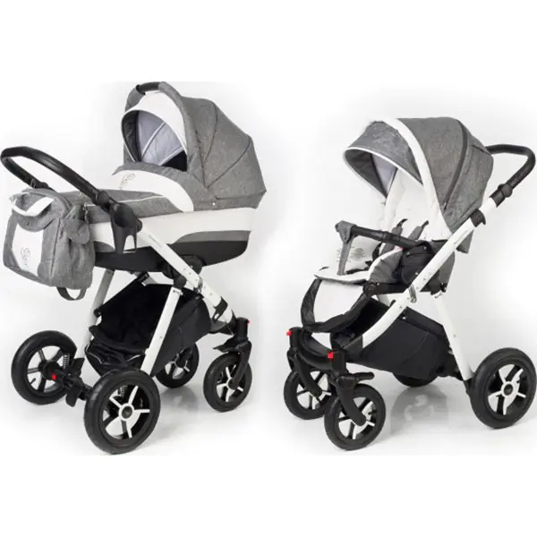 Детская коляска Esspero Newborn Lux 2 в 1, шасси White — фото 1