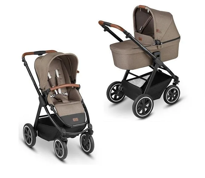 Детская коляска ABC-Design Samba 2 в 1 на черной раме, nature — главный ракурс