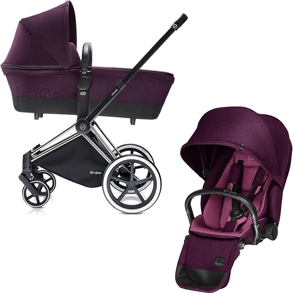 Детская коляска Cybex Priam Lux 2 в 1, шасси City Light Chrome, Autumn Gold — главный ракурс