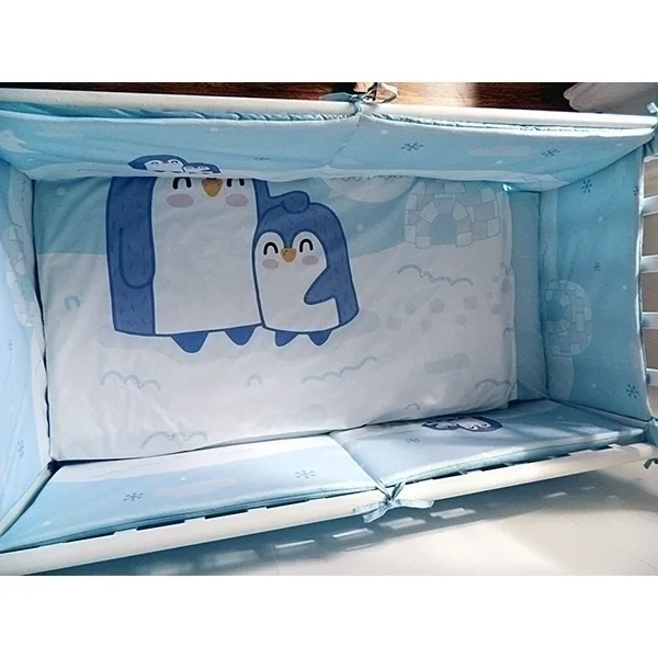 Набор постели в кроватку ТМ Newtone Пингвины, комплектация на выбор — фото 5