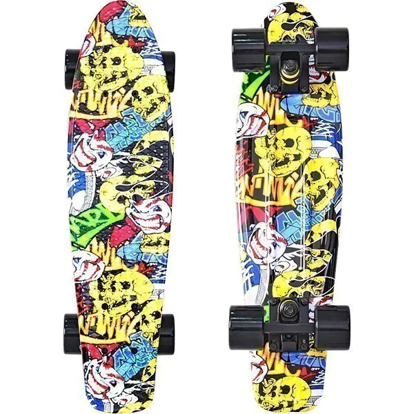 Скейтборд RT Y-Scoo Fishskateboard Print 22" с сумкой арт. 401G, 56,6х15 — фото 1