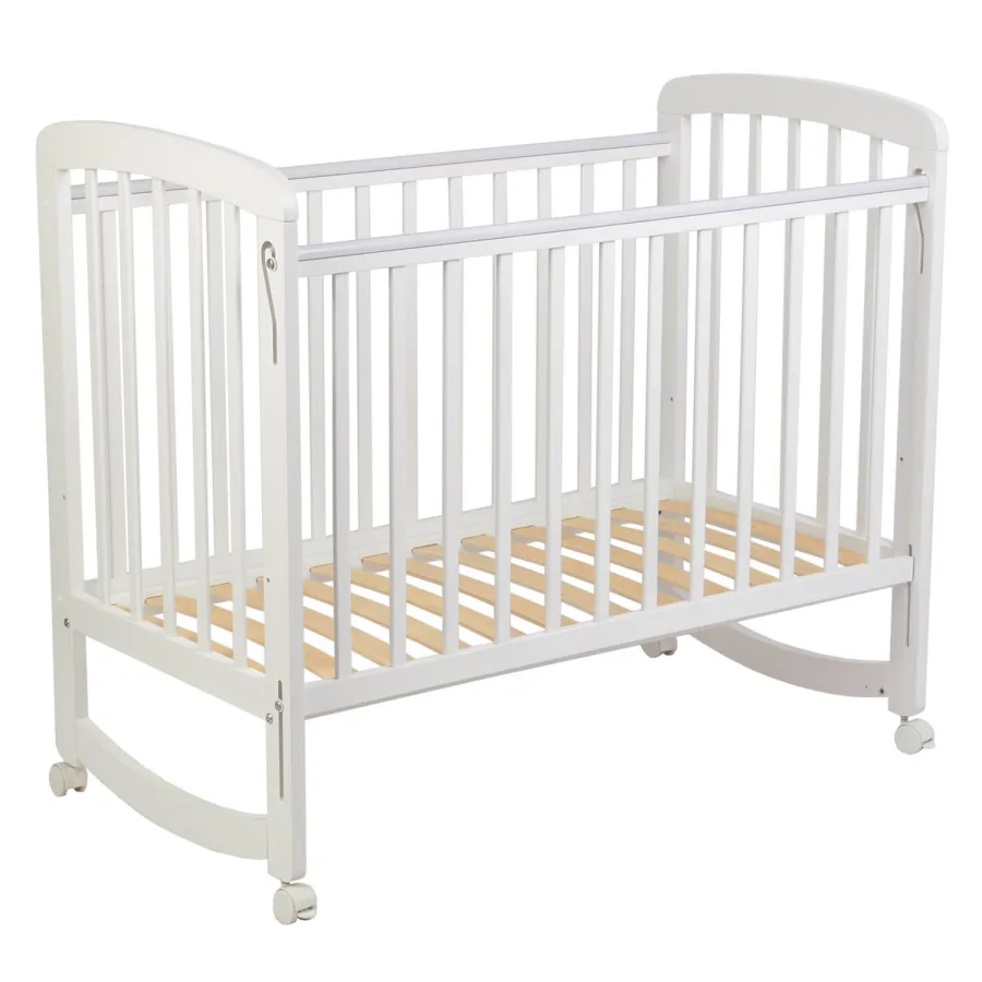 Детская кроватка Polini Kids Simple 304, полозья, белый — главный ракурс