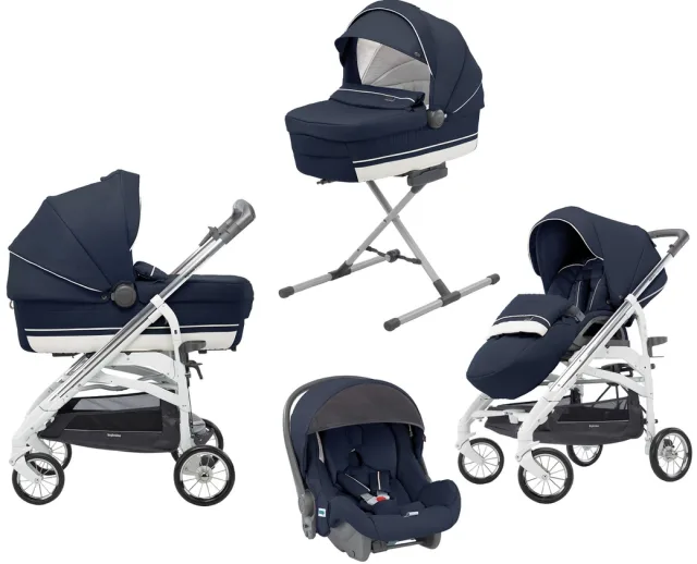 Детская коляска Inglesina Trilogy Plus System Quattro 4 в 1 на шасси Trilogy Plus Chrome White — фото 1