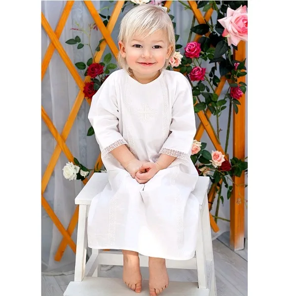 Крестильная рубашка для мальчика Makkaroni Kids Антон — фото 5