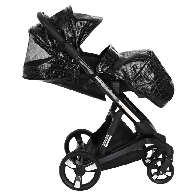 Детская коляска Ibebe I-Stop Leather Crocodile 2 в 1 — фото 8