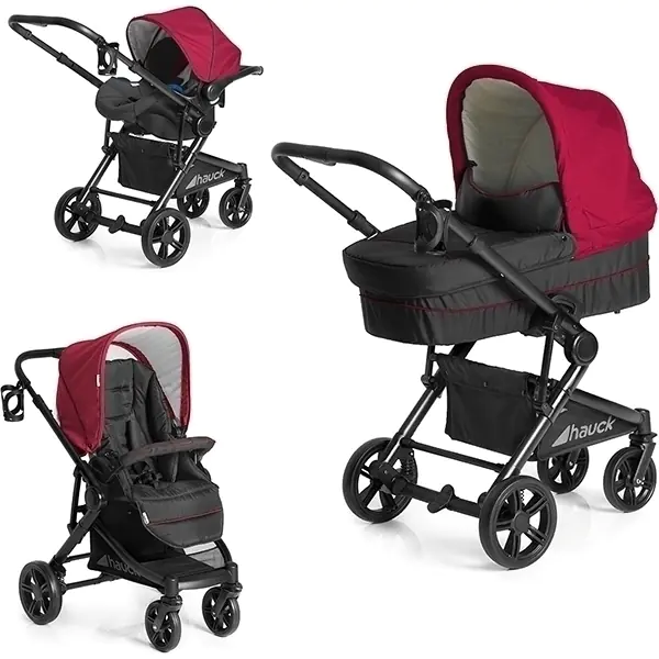 Детская коляска Hauck Atlantic Plus Trio Set 3 в 1, caviar — главный ракурс