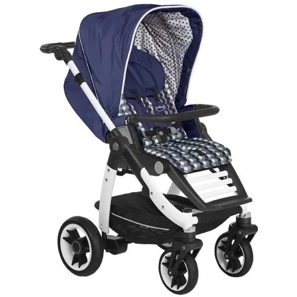 Детская прогулочная коляска Teutonia Cosmo V4 WHL3, 2017, 6180 Hive шасси Pearl — главный ракурс