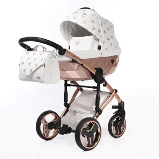 Детская коляска Junama Diamond Glow 2 в 1, эко кожа