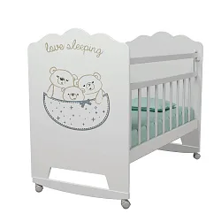 Детская кроватка ВДК Love Sleeping, колесо/качалка