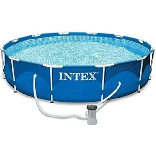 Каркасный семейный бассейн Intex Интекс круглый с насосом-фильтром c28202, c56996