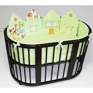 Универсальный комплект в кроватку Классика Домики Evobaby 7 в 1, 7 предметов