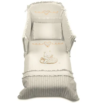 Комплект постельного белья Italbaby Love для кроватки, 5 предметов