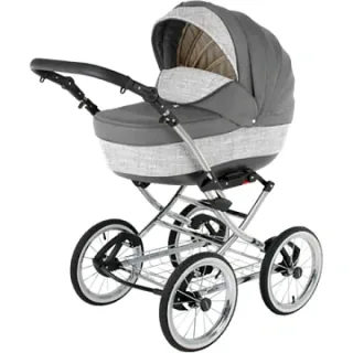 Детская коляска BeBe-Mobile Santana Deluxe Len Eco 2 в 1, ткань+экокожа