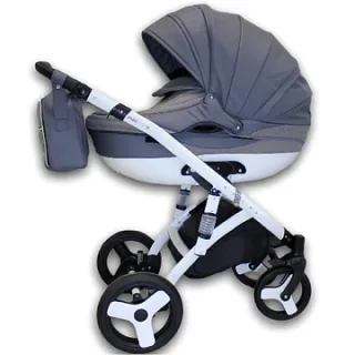 Детская коляска Jaxee Nacer 3 в 1, ткань + экокожа