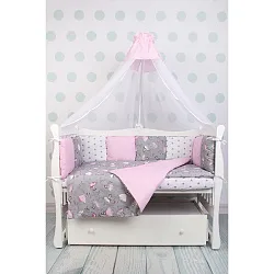 Комплект Premium в кроватку AmaroBaby Мечта, 19 предметов (7+12 бортиков), поплин/бязь