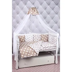 Комплект Premium в кроватку AmaroBaby Soft, 19 предметов (7+12 бортиков), бязь