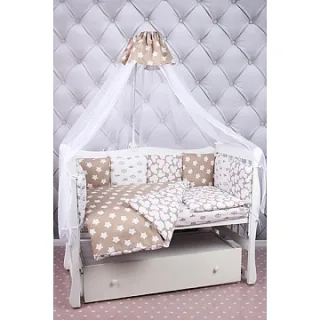 Комплект Premium в кроватку AmaroBaby Soft, 19 предметов (7+12 бортиков), бязь